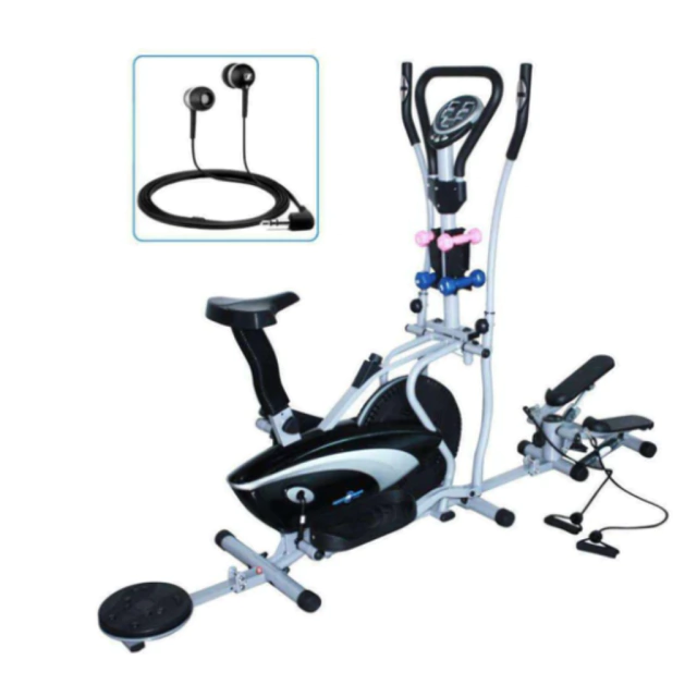 Bicicleta Elíptica Multifuncional Con Volante En Fibra