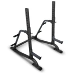 Pesas libres con soporte para sentadillas