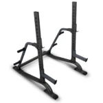 Pesas libres con soporte para sentadillas