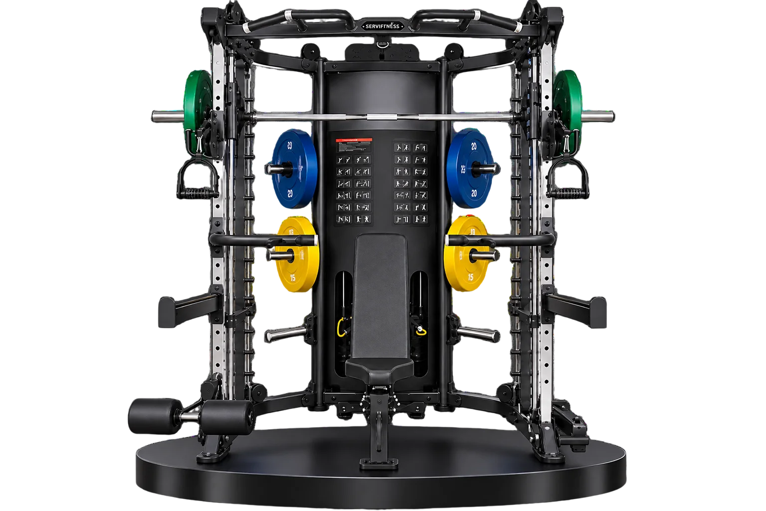 Jaula Raptor Servifitness con torre de peso, poleas y mecanismo smith